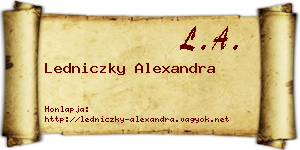 Ledniczky Alexandra névjegykártya