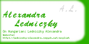 alexandra ledniczky business card